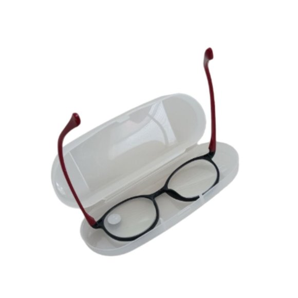 Unisex Round Reading Retro Glasses Anti-Blue Lightweight +2.50 Bicolor - Picture 5 of 5